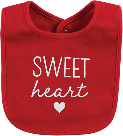 Hudson Baby Unisex BabyCotton Bib and Headband or Caps Set