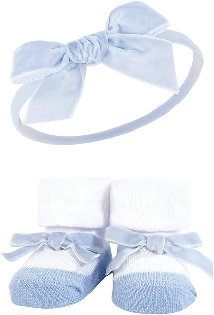 Hudson Baby Girl's Headband and Socks Giftset
