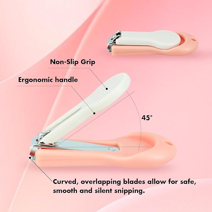 Baby Nail Kits, 4-in-1 Newborn Nail Clippers with Cute Monkey Shape Case. Baby Nail Clipper, Scissor, Nail File & Tweezer for Unisex Newborn Infant Toddler Kids