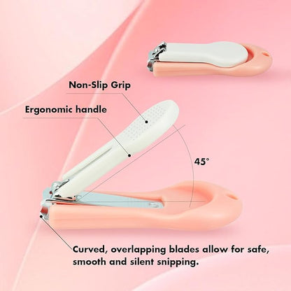 Baby Nail Kits, 4-in-1 Newborn Nail Clippers with Cute Monkey Shape Case. Baby Nail Clipper, Scissor, Nail File & Tweezer for Unisex Newborn Infant Toddler Kids