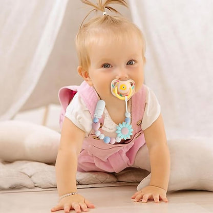 Silicone Pacifier Clip, 3 Pack Pacifier Holder for Boys and Girls