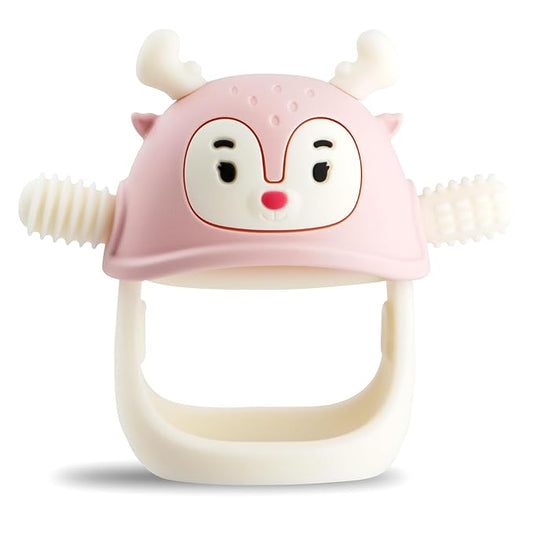 Smily Mia Teething Toys/Teethers for Babies 6-12 Months, Reindeer Baby Chew Toy 3-6 Months for Teething Relief