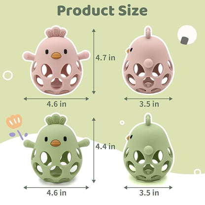 Baby Teething Toys Silicone Teethers - Babies Toys Chew Toys 0-6 6-12