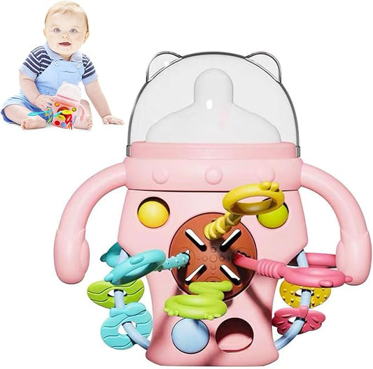 Montessori Toys for Baby，Food Grade Silicone Pull String and Pacifier