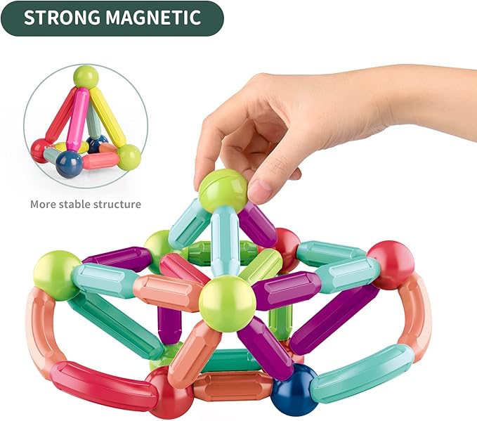Magnetic Balls and Rods Set, Magnetic Building Set 3+ (42