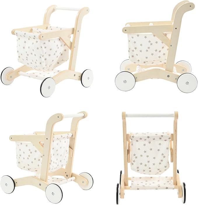 labebe Baby Push Walker Doll Stroller, Push Toy for Toddler 1 Years 15.2 * 18.7 * 19.7