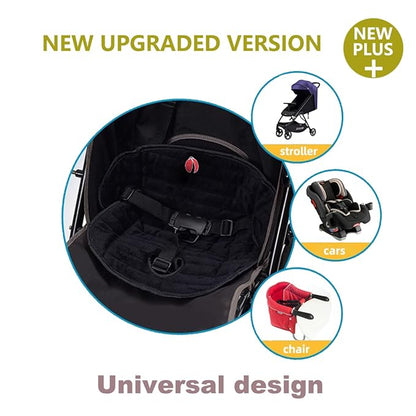 JOOLIO B&S Baby Piddle Pad Car Seat Liner,Potty Training car seat Protector with Waterproof Liner for Child Safety Car Seat Stroller and Dinner Chair,Machine Wash and Dry，Black