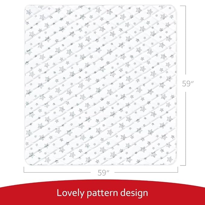 Premium Foam Baby Play Mat 59''x59'', One-Piece Crawling Mat Non 59x59 Inches