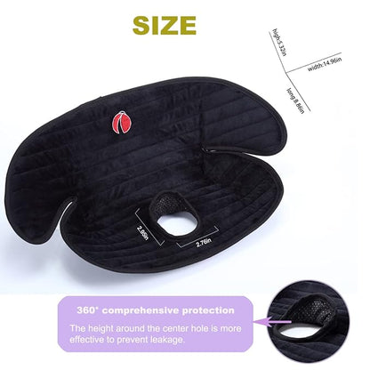 Baby Piddle Pad Car Seat Liner,Potty Training car seat Protector with Waterproof Liner for Child Safety Car Seat Stroller and Dinner Chair,Machine Wash and Dry (Plus-Black+Grey 2Pcs)