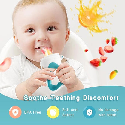 Baby Solids/Frozen Fruit Feeder Pacifier, Infant Teether Toy 4M+ 2-Pack -