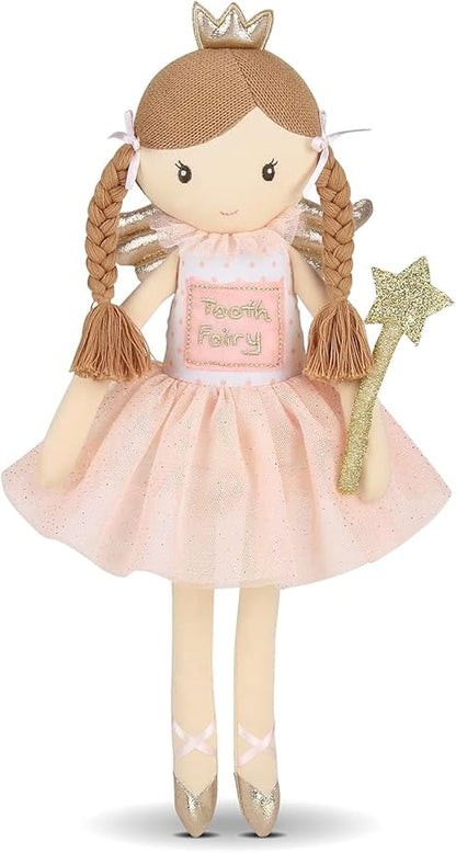 Bearington Pixie Soft Plush Tooth Fairy Doll, 14 Inches