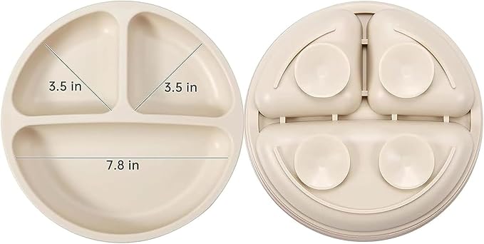 PandaEar 9 PCS Toddler Plates and Utensils Set, 3 Pack Suction Plates for Toddler with 3 Spoons 3 Forks, Silicone Baby Feeding Set, Toddler Dinnerware Eating Essentials