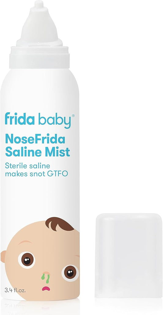 Frida Baby NoseFrida Saline Mist Spray, Baby Saline Nasal Spray for Allergy Relief to Soften Nasal Passages 3.4 fl.oz.