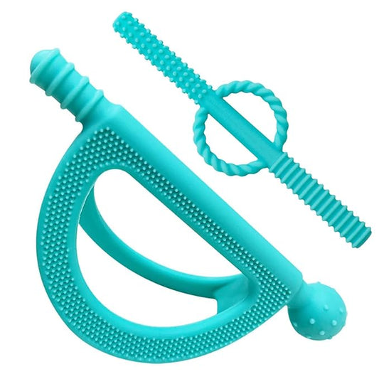 Baby Teether Toys for 0-6 Months, Silicone Teething for Babies 12-18 Months (2 Pack)