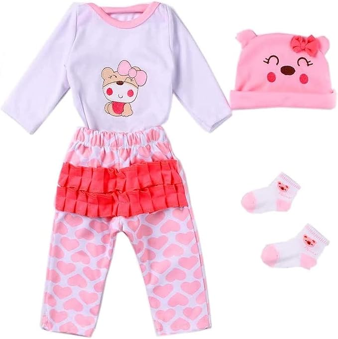 MAIHAO Reborn Baby Dolls Clothes for 17-22 Inch Newborn Baby 17-22 Inch 4pcs Set
