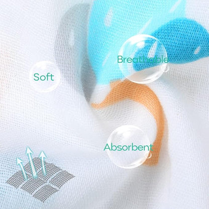 Yoofoss Muslin Burp Cloths for Baby 10 Pack 100% Cotton 20''X10'' Super