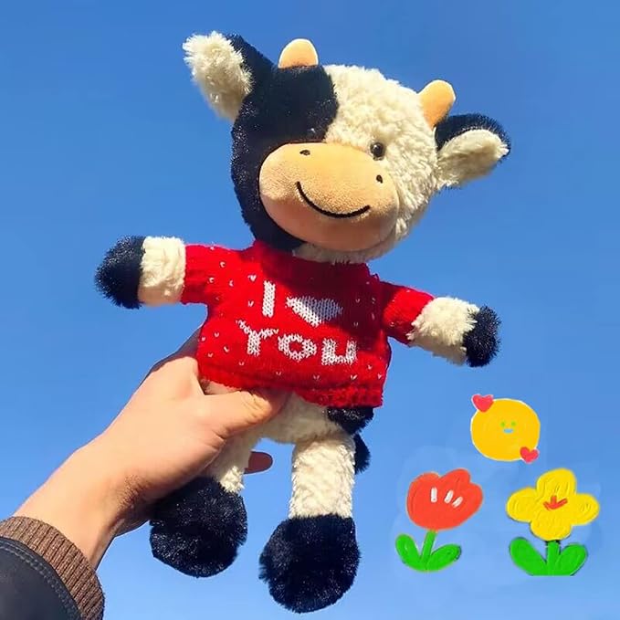 Cow Stuffed Animal Cow Plush Doll Toy 11.8 inch