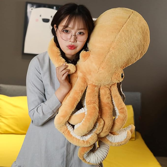Octopus Stuffed Animals Octopus Plush Doll Toys Octopus Stuffed Toys Gift for Kids and Lovers for Birthday, Christmas Day(17.7-inch Orange)