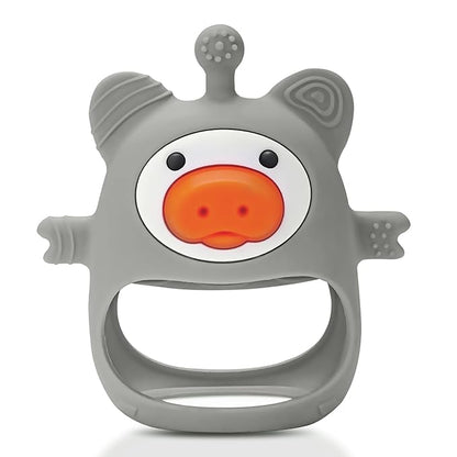 Piglet Silicone Baby Teether,Teething Toys for Babies 0-6 Months