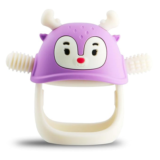 Smily Mia Never Drop Reindeer Silicone Baby Chewing Toy 3M+ Infants,