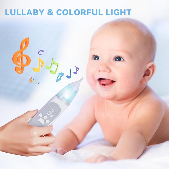 Electric Nasal Aspirator, Baby Nose Sucker 3 Silicone 3 Suction
