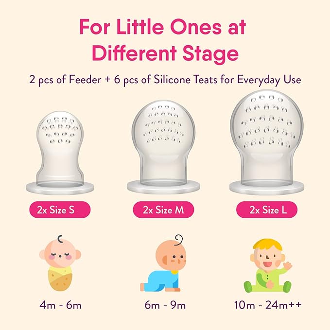 NatureBond Baby Food Feeder/Fruit Feeder Pacifier Nibbler (2 Pack) -