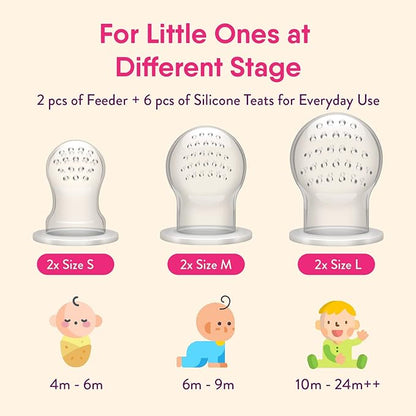 NatureBond Baby Food Feeder/Fruit Feeder Pacifier Nibbler (2 Pack) -