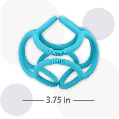 OgoBolli Teether Ring Tactile Sensory Ball Toy for Babies & Toddlers - Stretchy, Squishy 6+ Months