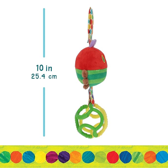 Eric Carle Very Hungry Caterpillar Chime Toy with Silicone Gummi Ogobolli ??Makes Sound When Shaken and Great for Teething