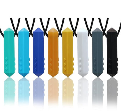 Chewy Necklace Sensory Boys and Girls, 8 Pack Sensory Chew Necklaces for Kids with Autism