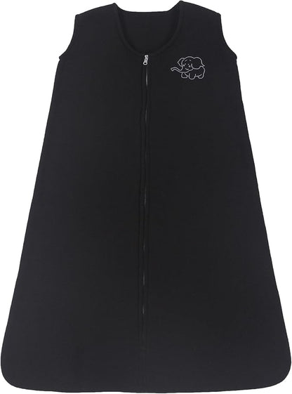 Belsden Micro-Fleece Baby Wearable Blanket 18-24M, Ultra Soft Cozy Safe Baby Sleep Bag and Sack Tog 1, Fit Infants Baby Boys Girls, Black, X-Large