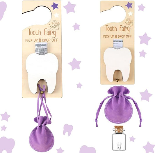 3 Pcs Tooth Fairy Tooth Holder Bag Tooth Fairy Door