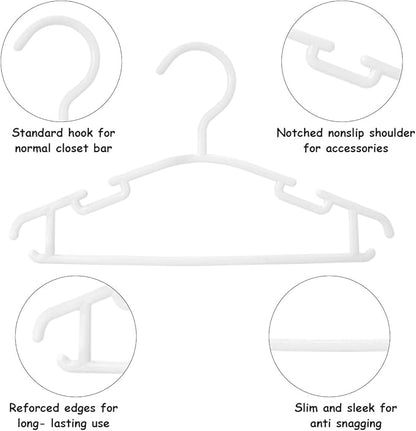 GoodtoU Baby Hangers 100Pack Kids Hangers Plastic Baby Hangers for Closet Children Hangers Infant Hangers Toddler Hangers Small Hangers