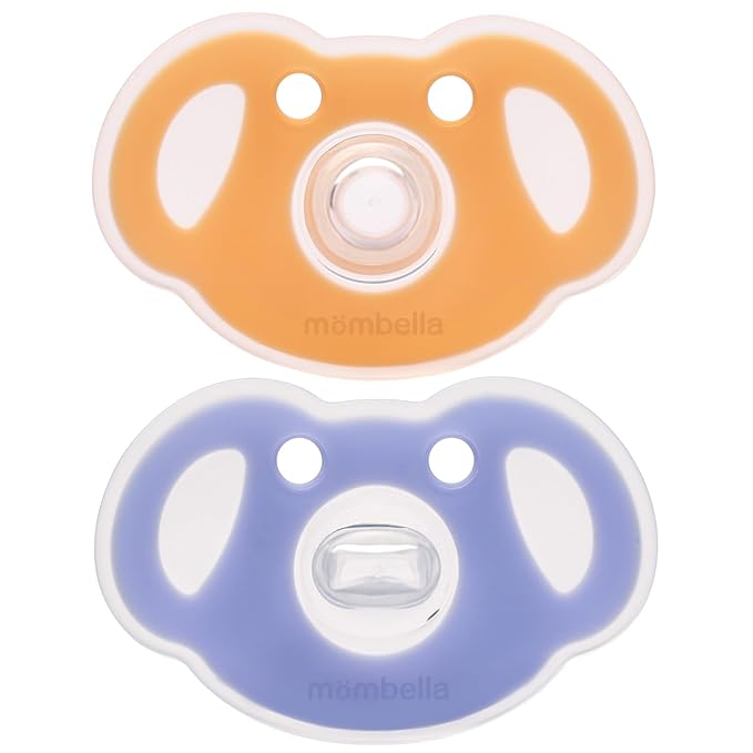 Mombella Koala Pacifiers 0-3 Months, Silicone Baby Pacifier for Breastfed Babies