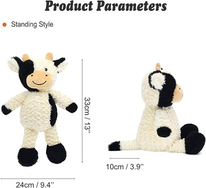 HWD 13'' Soft Cow Plush Dolls Stuffed Animals Toys Gifts for Kids, Toddler