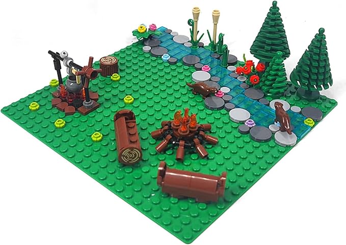 Urban Camping Building Block Kit, Outdoor Forest Tent Camping Adventure Toys 675Pcs）