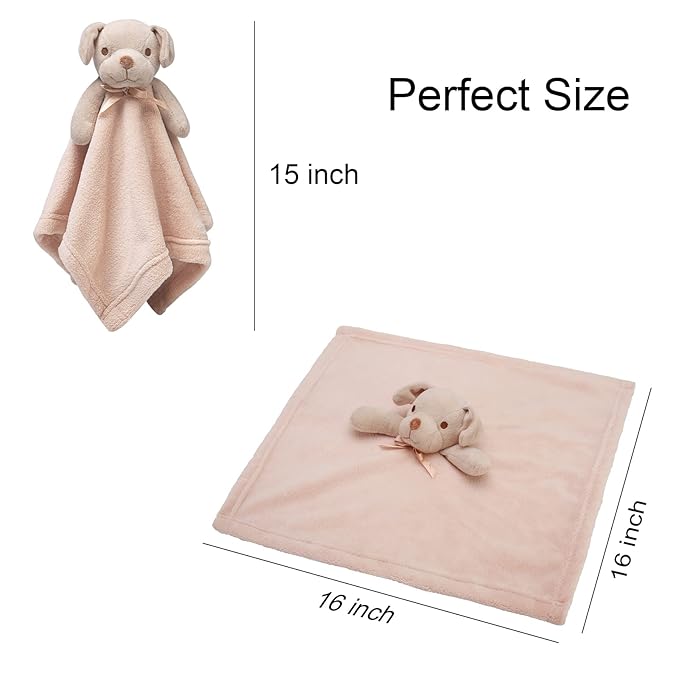 Pro Goleem Dog Security Blanket Brown Soft Puppy Lovey 16 Inch