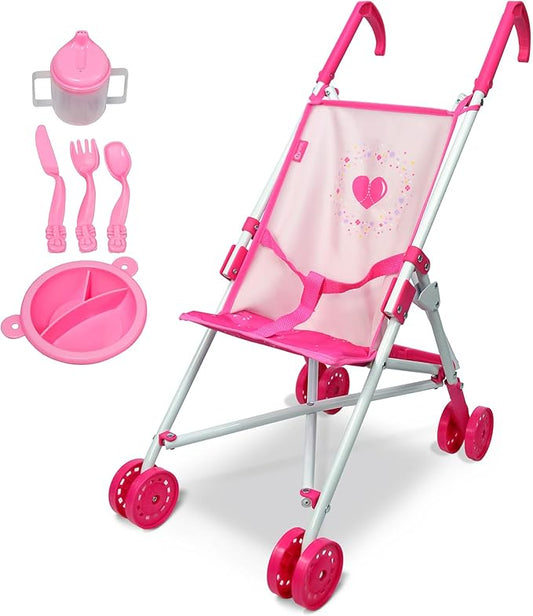 Doll Stroller Toy Anivia Realistic Doll Stroller Heart Design Gifts