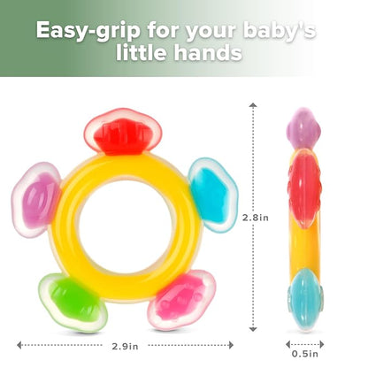 Haakaa Silicone Ferris Wheel Teether - Freezer Teething Toy for Babies 3-6 Months -1 Pack
