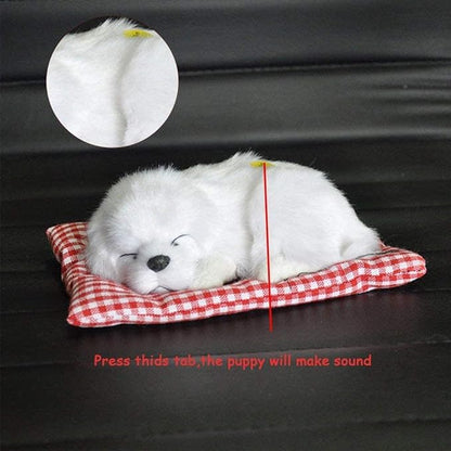 Simulation Lovely Dog That Make Sounds Doll Cute Sleeping Plush Decorations,1Pcs Sleeping