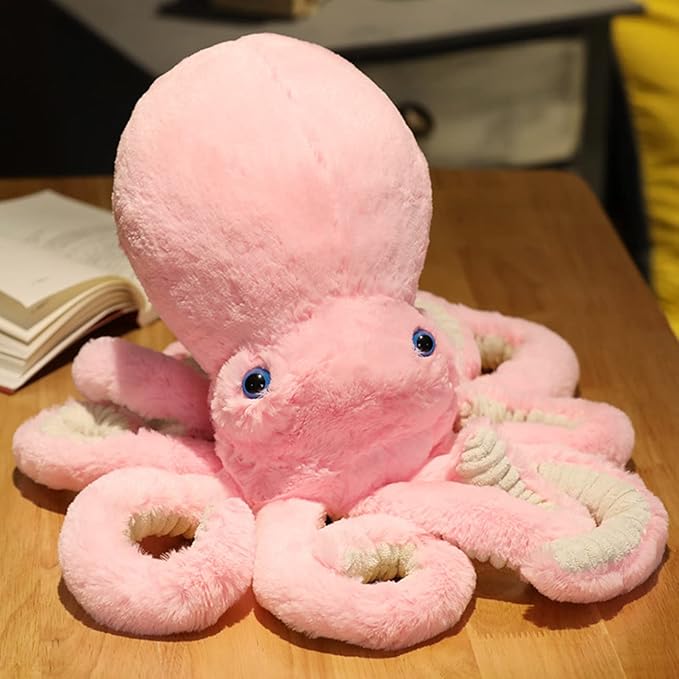 Octopus Stuffed Animals Octopus Plush Doll Toys Octopus Stuffed Toys Gift for Kids and Lovers for Birthday, Christmas Day(25.6-inch Pink)