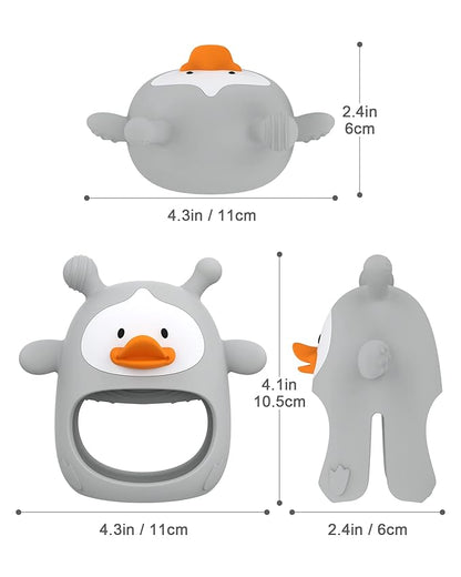 Teething Toys for Babies 0-6 Months, Never Drop Silicone Baby Teether