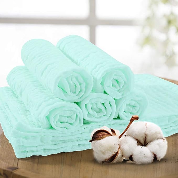 Muslin Burp Cloths for Baby 10 Pack 100% Cotton Baby 20''X10'' Super