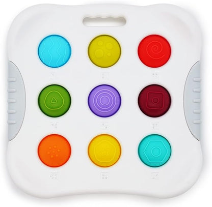 LiKee Fidget Popper Sensory Baby Toys for 10+ Months, Montessori Busy Toy for 1 2 3 Year Old Toddlers Push and Popping Bubbles Fine Motor Skill 1-3 Stress (1 Piece)