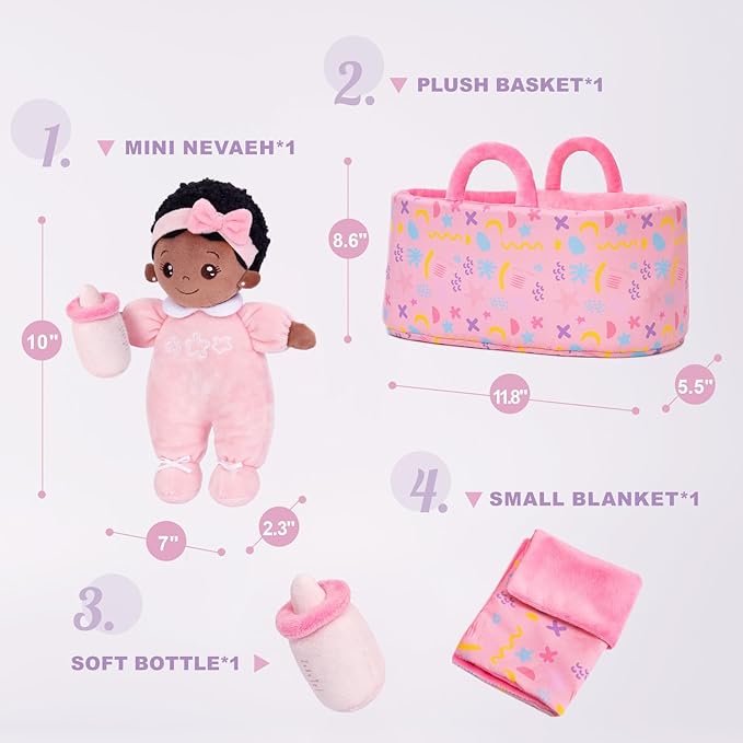 OUOZZZ 10" Soft Baby Doll Gift Set - First Baby