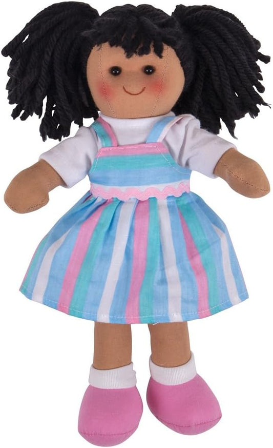 Bigjigs Toys Kira Rag Doll - Small Ragdoll, Soft Dolls for 1 Year Olds