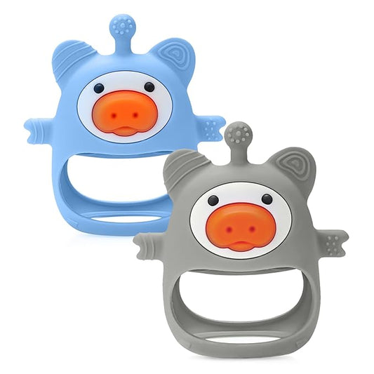 2 Packs Baby Teether,Teething Toys for Babies 0-6 Months