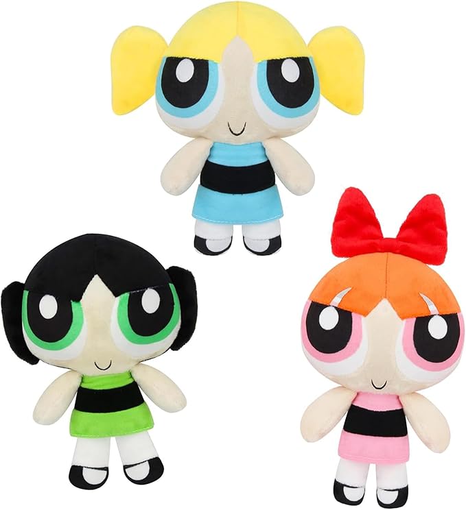 3Pcs 22cm/8inch Movie Cartoon Police Girl Plush Stuffed Doll Anime