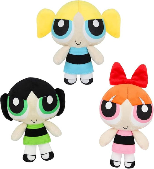 3Pcs 22cm/8inch Movie Cartoon Police Girl Plush Stuffed Doll Anime