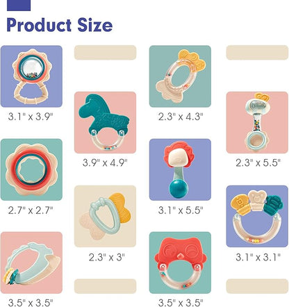 hahaland Baby Toys 0-6 Months - Baby Teething Toys for Babies 0-6 Months 6-12 Months 0-3-6-12 Months
